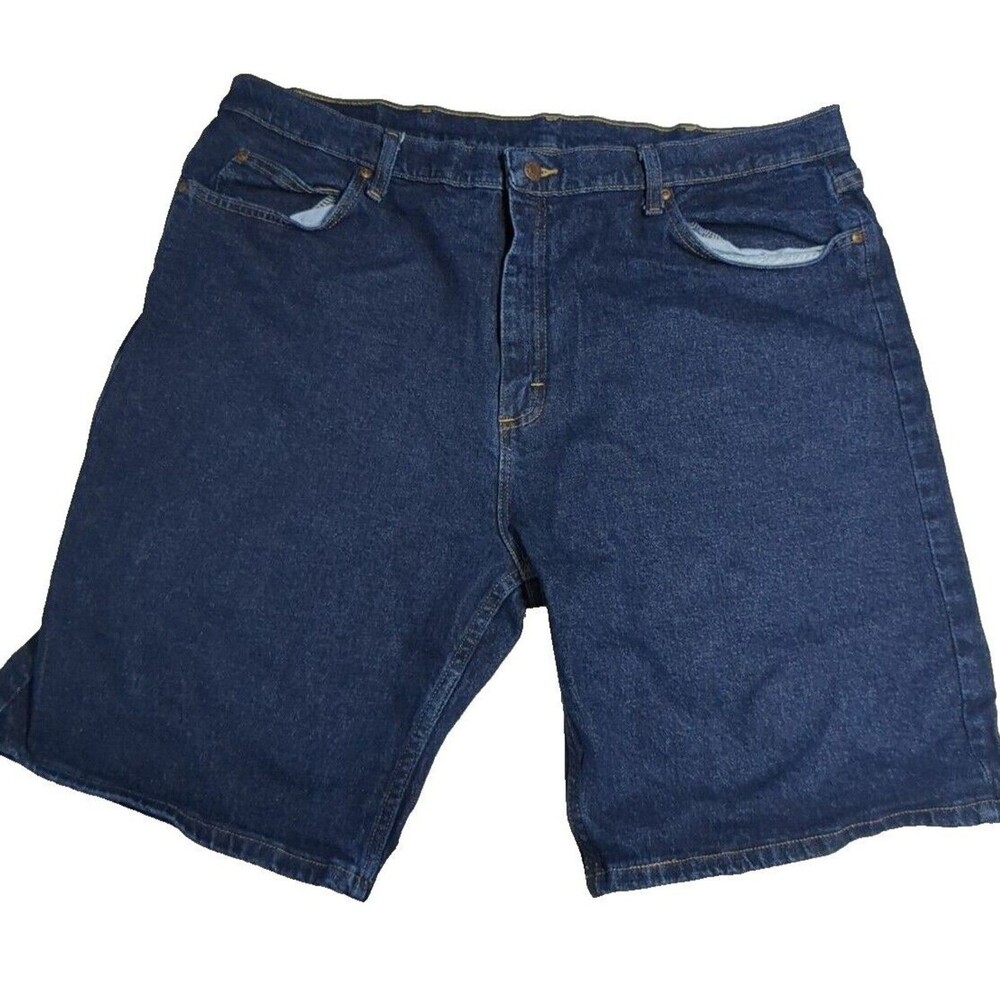 Wrangler Jean Shorts / Jorts Men Size 40 Denim Straight Leg Dark Wash Blue
